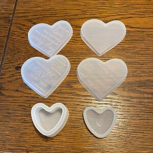 Heart-Shaped Silicone Mold Set - White